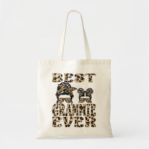 Tote Bag Meilleure Grammie Ever Imprimé Léopard Fête des Mè