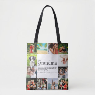 Tote Bag Meilleure Grand-mère, Définition de Mamie 12 Colla
