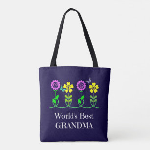 Tote Bag Meilleure grand-mère du monde, design populaire
