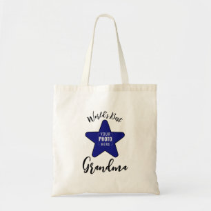 Tote Bag Meilleure Grand-mère du Monde Photo Étoile Personn