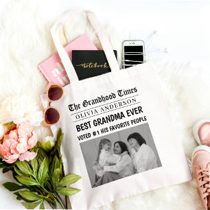 Tote Bag Meilleure grand-mère jamais personnalisé photo tit