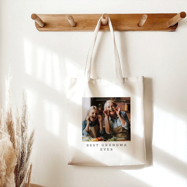 Tote Bag Meilleure grand-mère jamais photo complète personn (Créateur téléchargé)