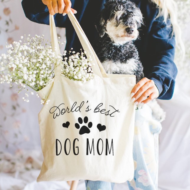 Tote Bag Meilleure maman de chien du monde (Créateur téléchargé)