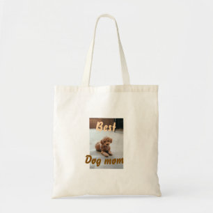 Tote Bag Meilleure maman de chien marron étang jour de la f
