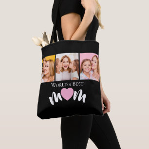 Tote Bag Meilleure Maman du Monde Cœur Mignon Élégant Prati