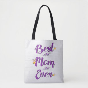 Tote Bag Meilleure maman jamais Floral Design