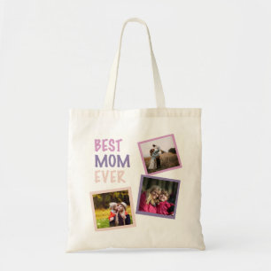 Tote Bag Meilleure maman Jamais Photo Collage personnalisé 