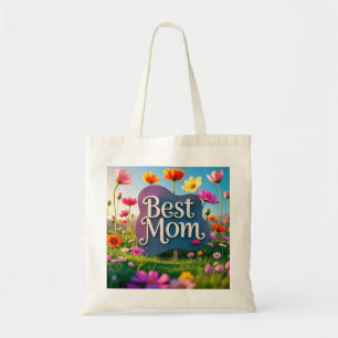 Tote Bag Meilleure Maman Jardin Fleur de Fête des Mères