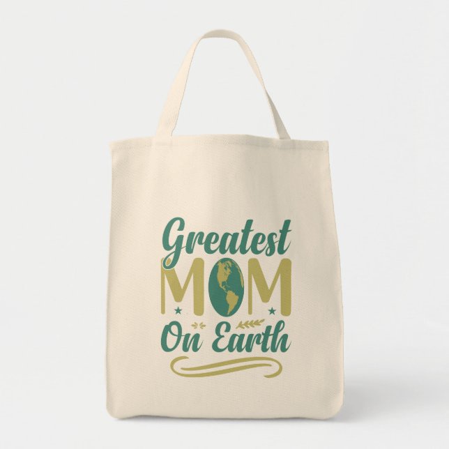 Tote Bag Meilleure Maman Sur Terre Fête des mères Environne (Devant)