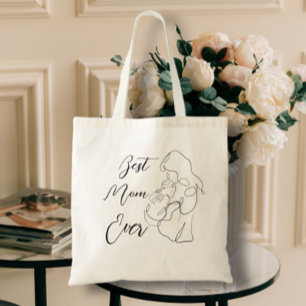 Tote Bag Meilleure maman toujours tendance une ligne belle