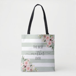 Tote Bag Meilleure mère jamais fleurie fourre-tout dans les