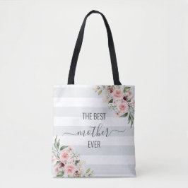 Tote Bag Meilleure mère jamais fleurie fourre-tout dans les
