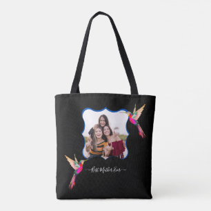 Tote Bag Meilleure Mère Jamais ! Photo famille Colibri