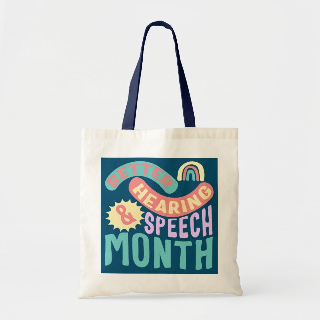 Tote Bag Meilleure oreille orthophoniste Mois Langue (Devant)