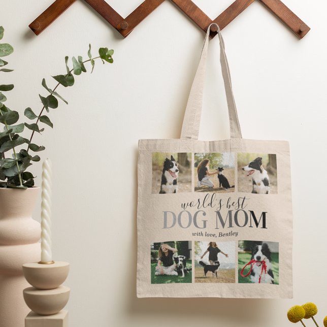 Tote Bag Meilleure photo de maman de chien du monde (Créateur téléchargé)