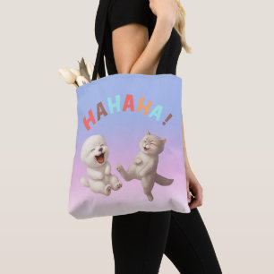 Tote Bag Meilleures amies qui rient : HAHAHA ! Art de Bicho