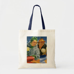 Tote Bag Meilleures amies vintage ! Femmes élégantes et sty