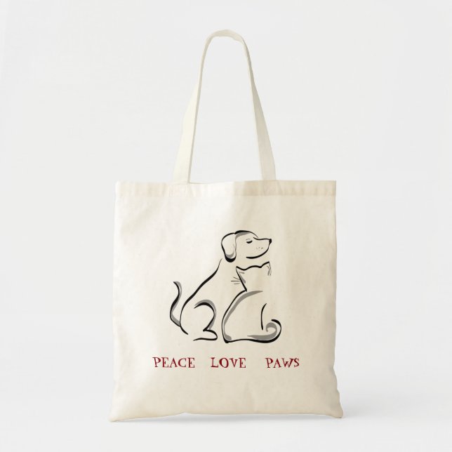 Tote Bag meilleurs amis de chat et de chien pour toujours (Devant)