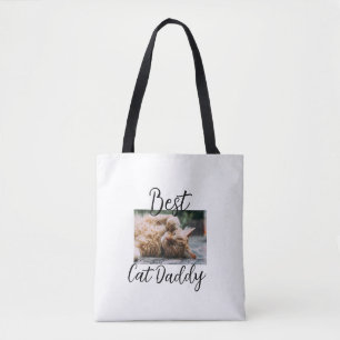 Tote Bag Meilleurs parents de chat Papa photo de l'animal f