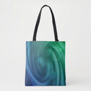 Tote Bag Mélange De Couleurs Bleu Et Vert Doux Vortex