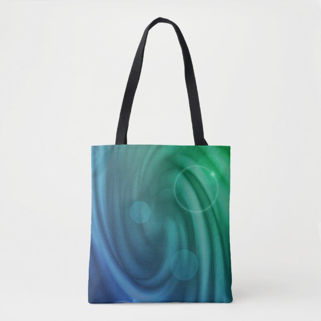 Tote Bag Mélange De Couleurs Bleu Et Vert Doux Vortex (Devant)