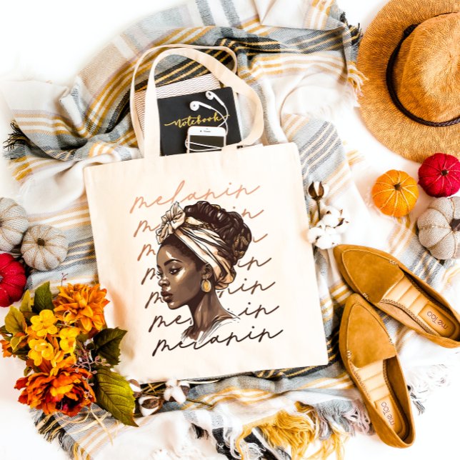 Tote Bag Melanin - Black Girl Art (Créateur téléchargé)