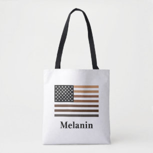Tote Bag Melanin USA Drapeau Afrique-Amérique Noire