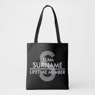 Tote Bag Membre de vie d'ÉQUIPE (nom de famille)
