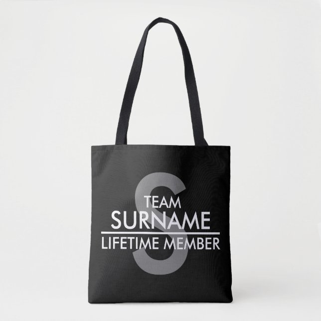 Tote Bag Membre de vie d'ÉQUIPE (nom de famille) (Devant)