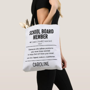Tote Bag Membre du conseil scolaire personnalisé Amusant