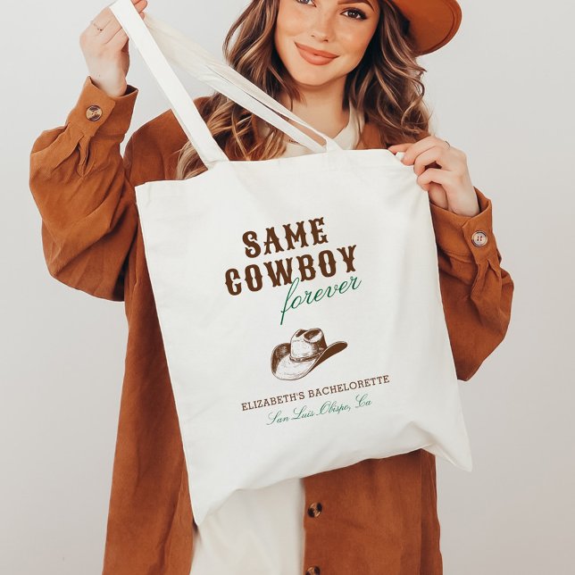 Tote Bag Même Cowboy Forever Bachelorette Week-end (Créateur téléchargé)