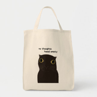 Tote Bag Mème de chat noir drôle