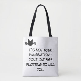 Tote Bag Mème de chat noir et blanc amusant