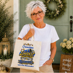 Tote Bag Mémé la plus bruyante dans les gradins de football