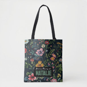 Tote Bag Mémoire florale personnalisée