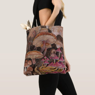 Tote Bag Ménagerie de champignons