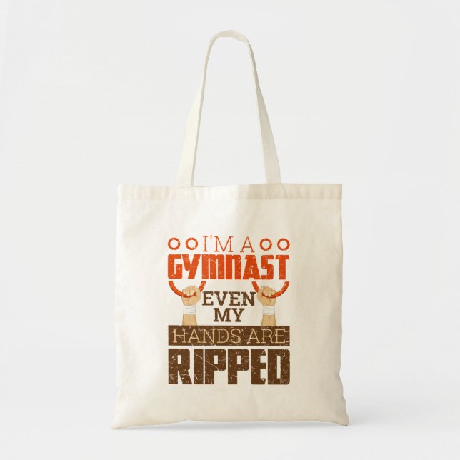 Tote Bag Mens Gymnastique Garçon Gymnaste Mains arrachées (Devant)