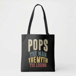 Tote Bag Mens Pops L'Homme Mythe Légende Père Cadeau
