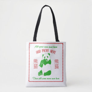 Tote Bag Menu Takeout du restaurant chinois Texte personnal