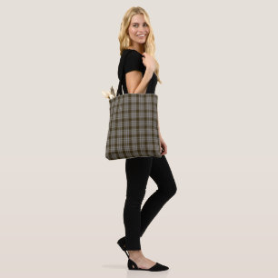 Tote Bag Menzies Brown Clan Tartan Scottish Plaid