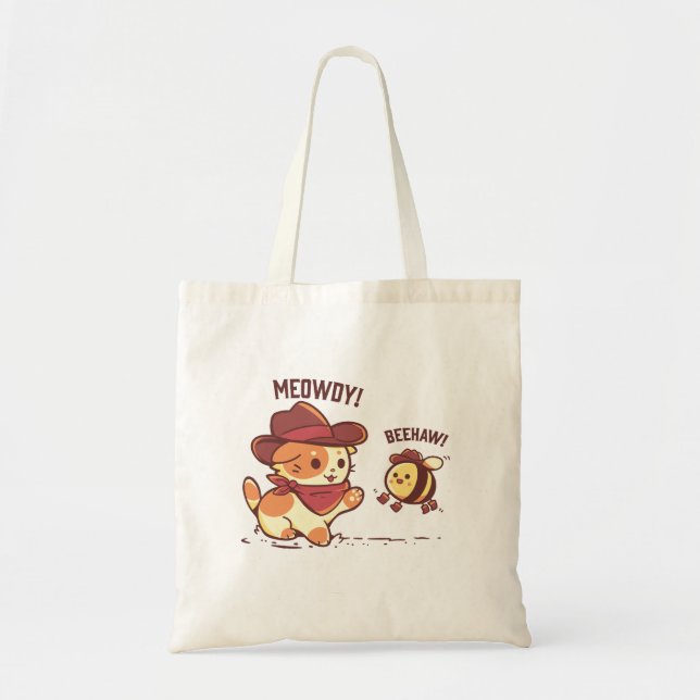 Tote Bag Meowdy et Beehaw (Devant)