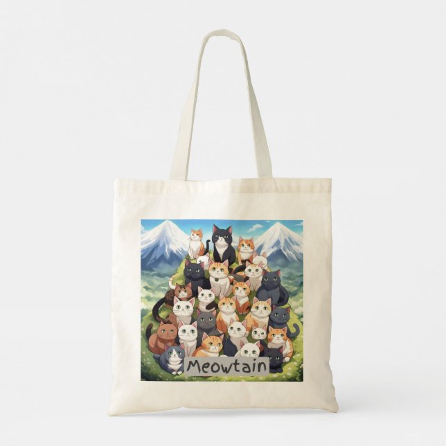 Tote Bag Meowtain - Un Pile De Chats (Dos)