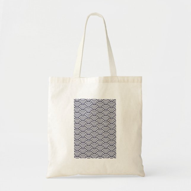 Tote Bag Mer de Seigaiha (Devant)