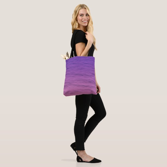 Tote Bag Mer Rose Et Violet (Sur le modèle)