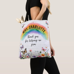Tote Bag Merci de m'avoir aidé à grandir Professeur Arc-en-