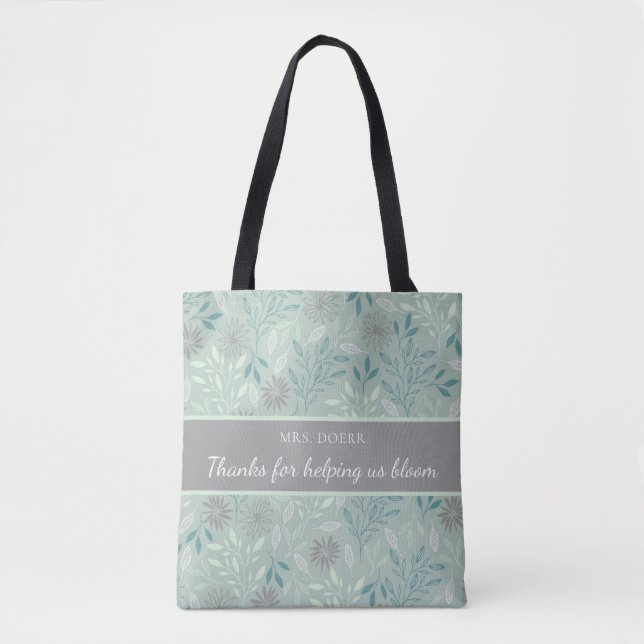 Tote Bag Merci De Nous Aider Bloom Teacher Fourre-tout (Devant)