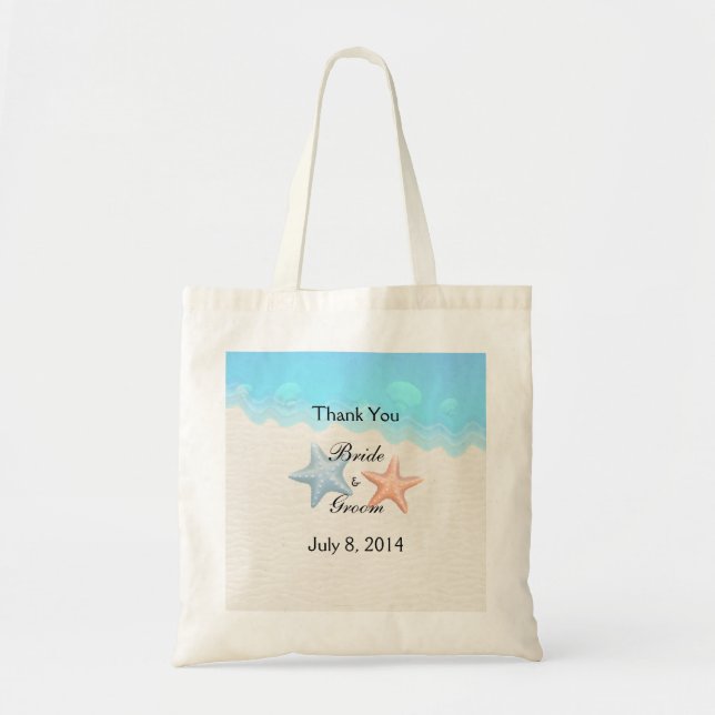 Tote Bag Merci de plage de coquillages (Devant)