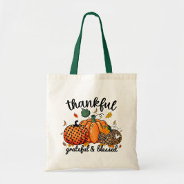 Tote Bag Merci gracieux béni Citrouille d'automne