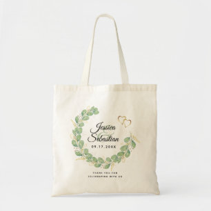 Tote Bag Merci Mariage Eucalyptus Favoriser