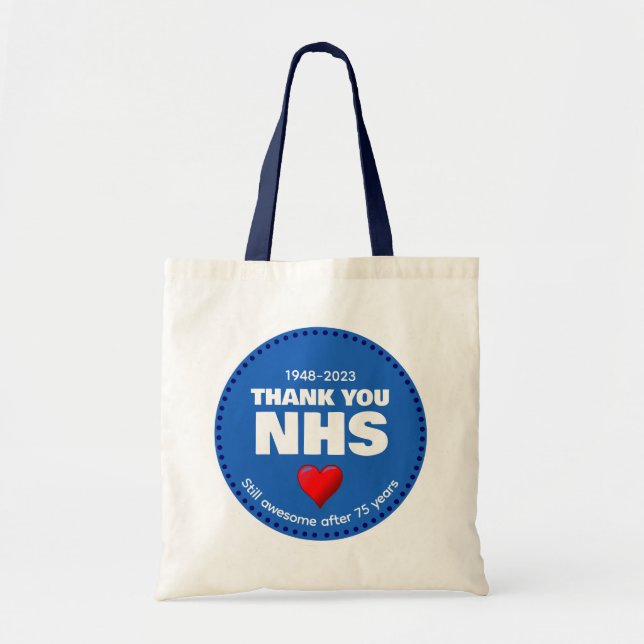 Tote Bag MERCI NHS 75 ans (Devant)